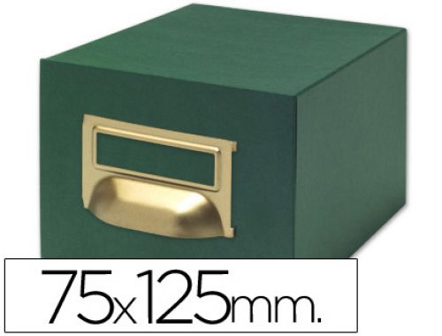 Ficheiro para fichas tela verde para 1000, 75 x 125 mm , Liderpapel , 3601 , 8435065803174